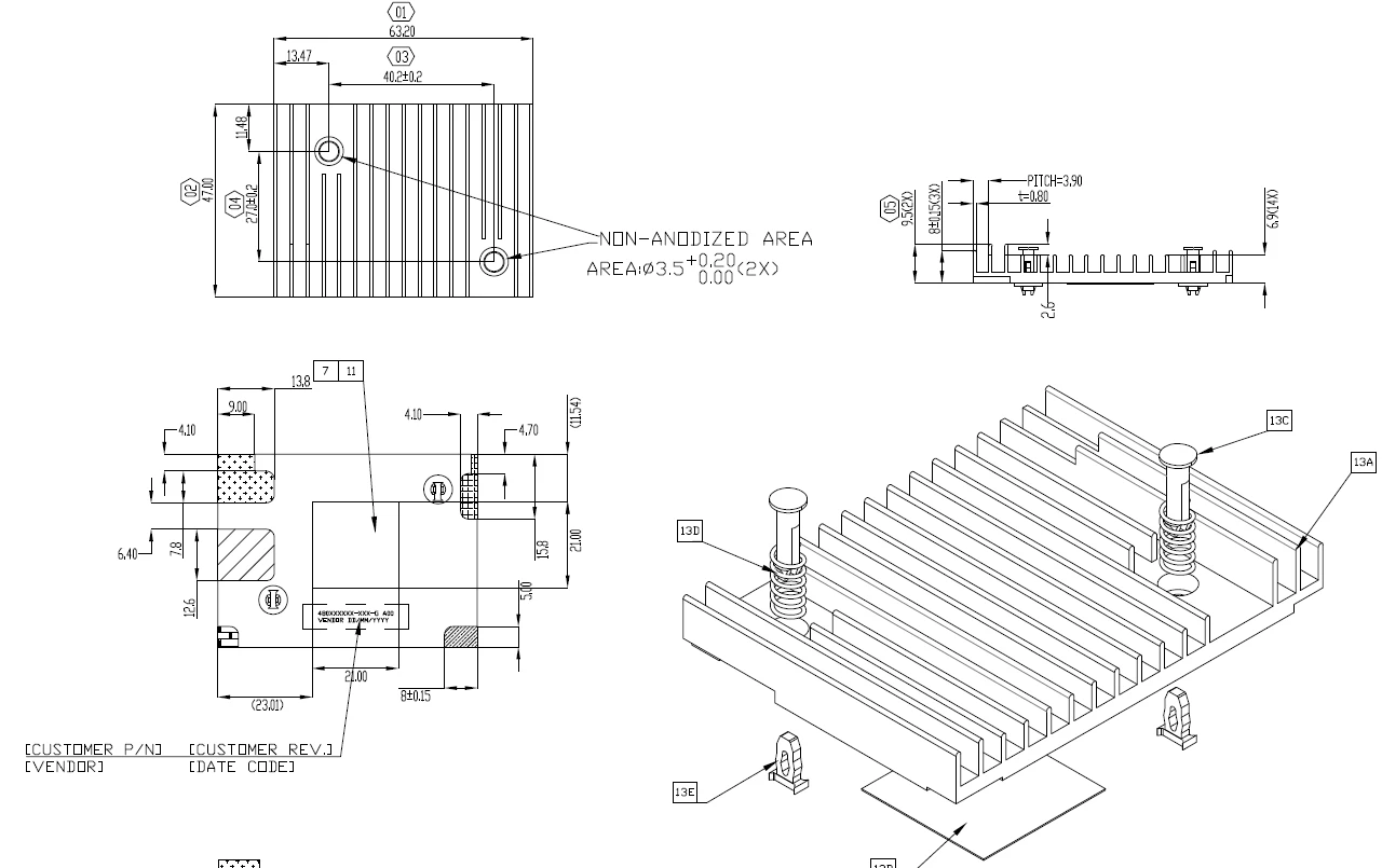 PCB Board Card extrusion heatsink-4 PCB Board Card extrusion heatsink-4