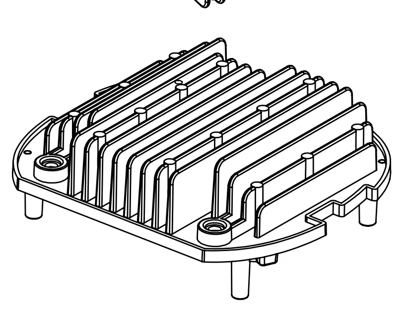 Die casting cooling heatsink